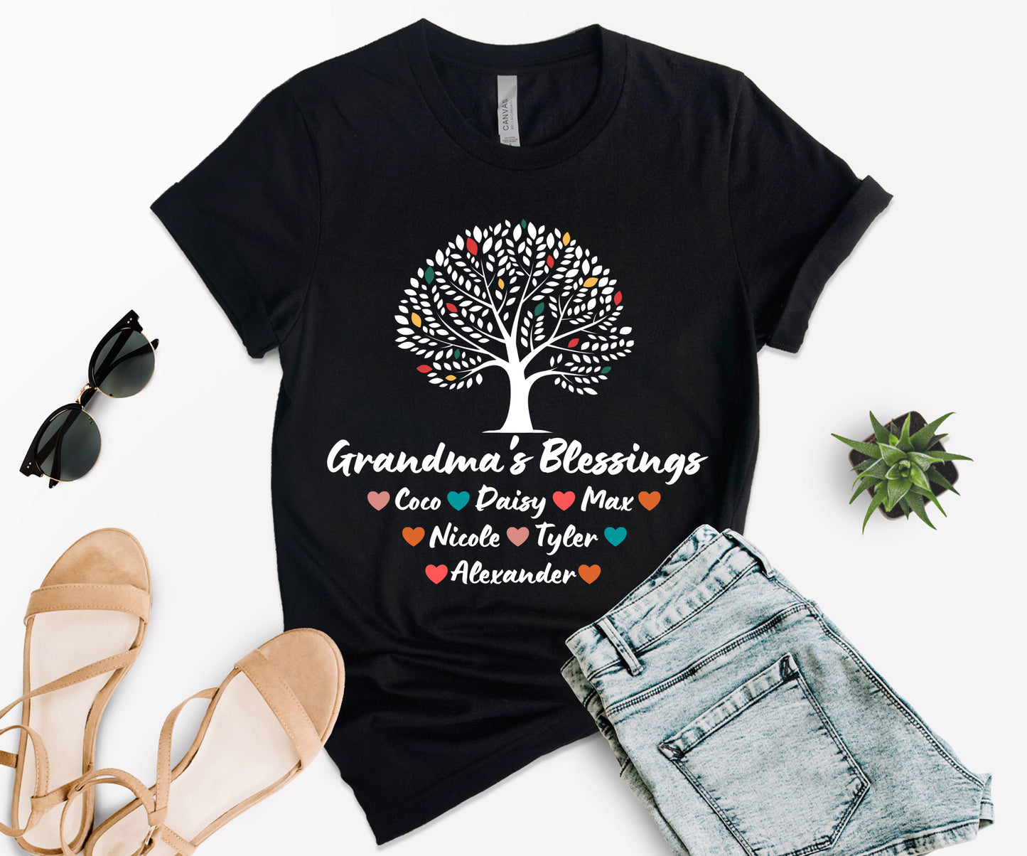 Custom Grandma Shirt with Grandkids Names, Grandma Tree Shirt, Grandma Shirt-newamarketing
