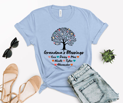 Custom Grandma Shirt with Grandkids Names, Grandma Tree Shirt, Grandma Shirt-newamarketing