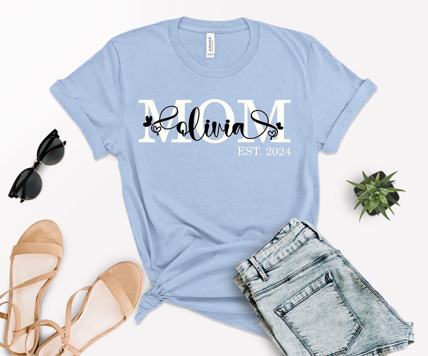 Personalized Mom Est Shirt, Custom Mom Shirts, Mother's Day Shirt-newamarketing