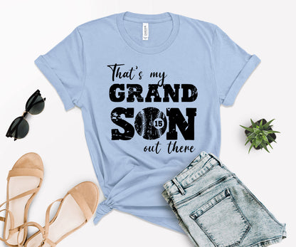 That's My Grandson Shirt, Custom Grandma Baseball Shirt, Grandma Shirt-newamarketing