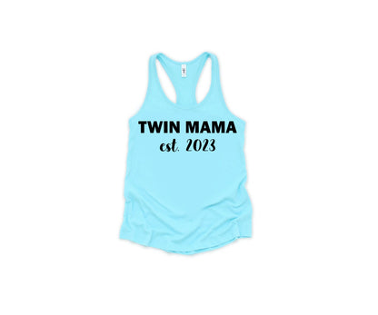 Twin Mama Est Shirt, Custom Mom Shirt, Mother's Day Shirt-newamarketing