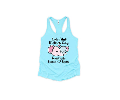 Our First Mother's Day Shirts, Mothers Day Shirt, Elephant Mommy Shirt-newamarketing