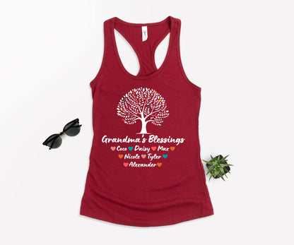 Custom Grandma Shirt with Grandkids Names, Grandma Tree Shirt, Grandma Shirt-newamarketing