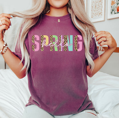 Hello Spring Shirt, Spring Shirt, Comfort Colors T-Shirts-newamarketing