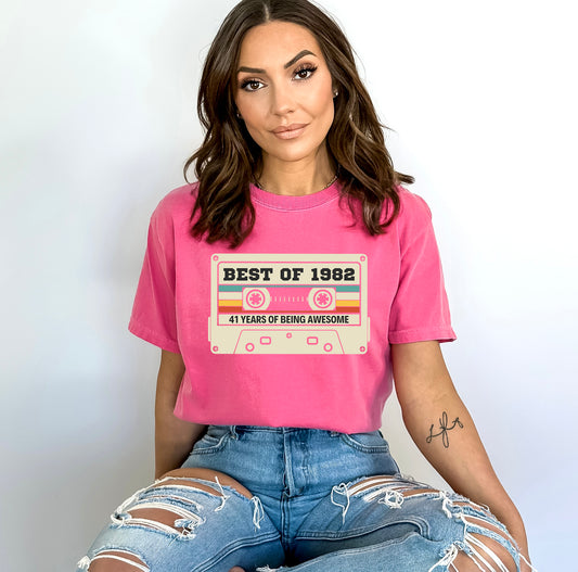 Comfort Color T-Shirts, Cassette Tape Shirt, Vintage 1982 Shirt-newamarketing