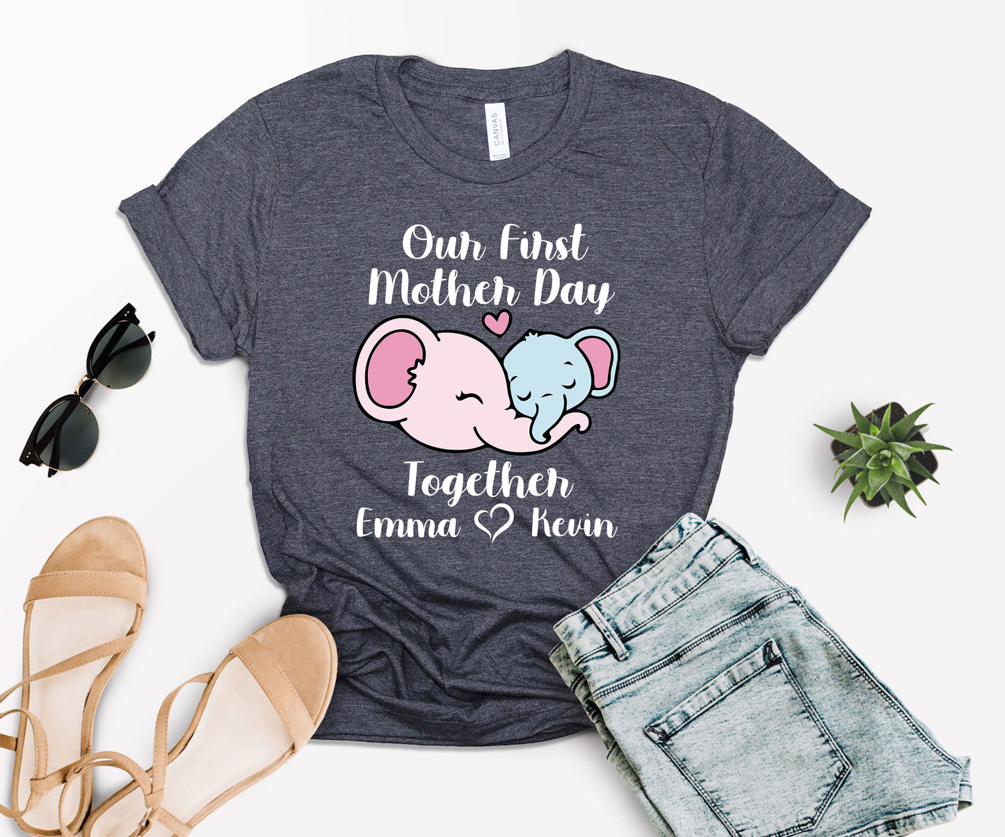 Our First Mother's Day Shirts, Mothers Day Shirt, Elephant Mommy Shirt-newamarketing