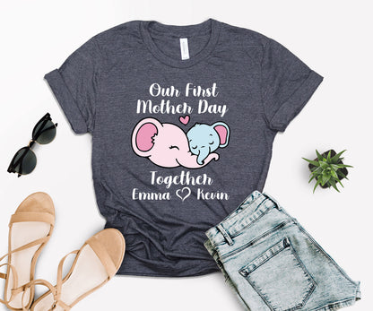 Our First Mother's Day Shirts, Mothers Day Shirt, Elephant Mommy Shirt-newamarketing