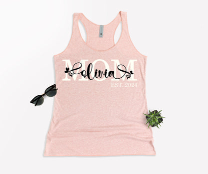Personalized Mom Est Shirt, Custom Mom Shirts, Mother's Day Shirt-newamarketing