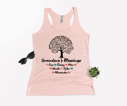 Custom Grandma Shirt with Grandkids Names, Grandma Tree Shirt, Grandma Shirt-newamarketing