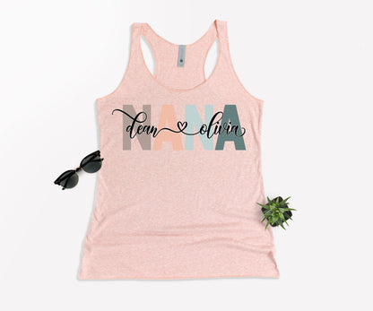 Custom Nana Shirt, Nana Shirt, Nana with Children Names Shirt-newamarketing