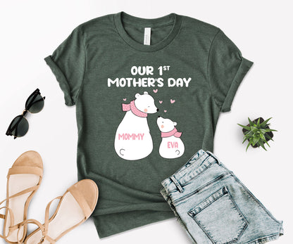 Our 1st Mother's Day Shirt, Custom Mom Matching Shirts, First Mothers Day Shirt-newamarketing