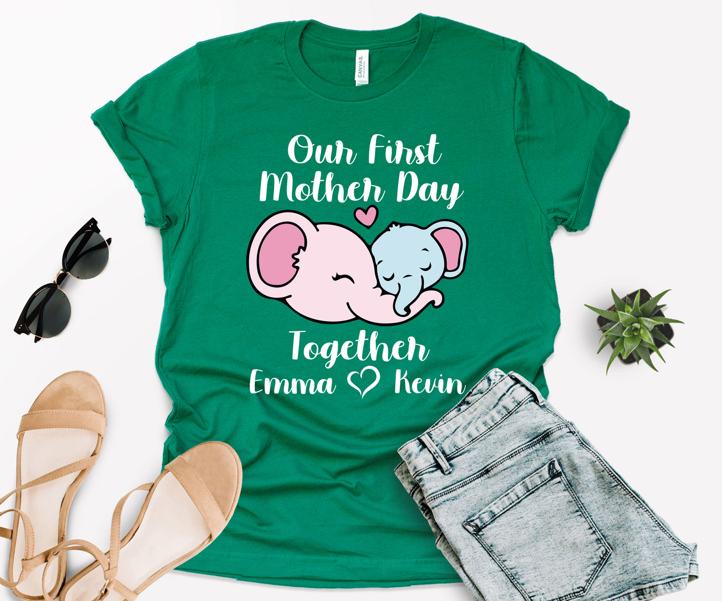Our First Mother's Day Shirts, Mothers Day Shirt, Elephant Mommy Shirt-newamarketing