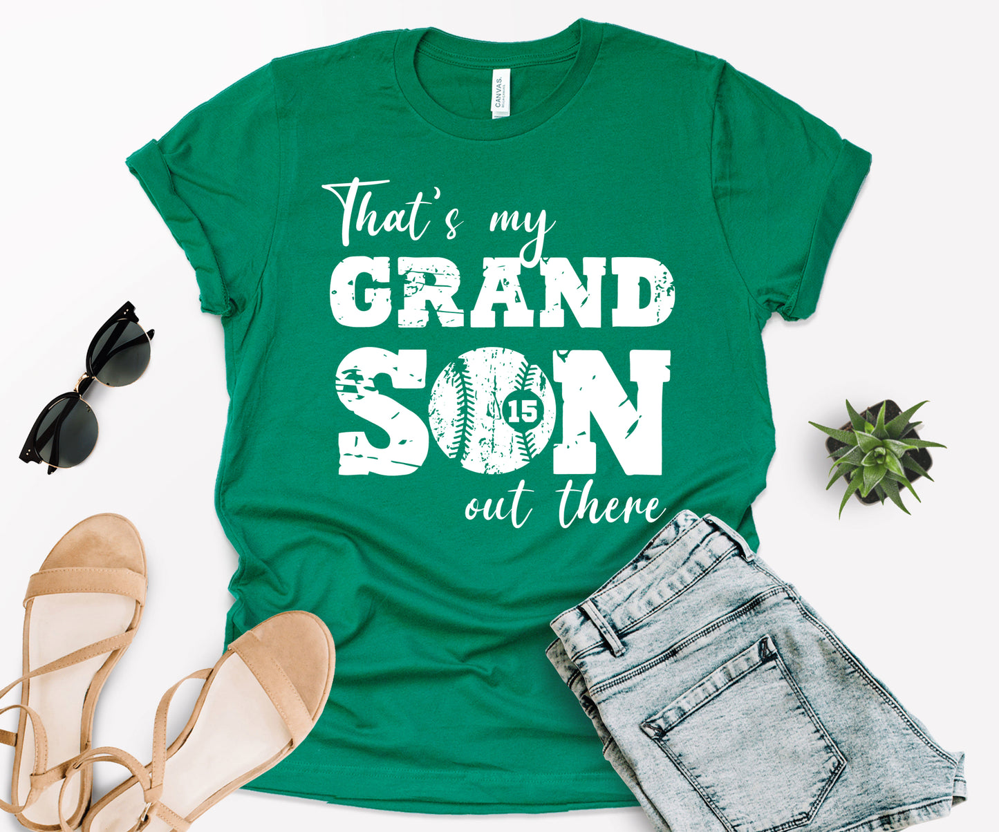 That's My Grandson Shirt, Custom Grandma Baseball Shirt, Grandma Shirt-newamarketing