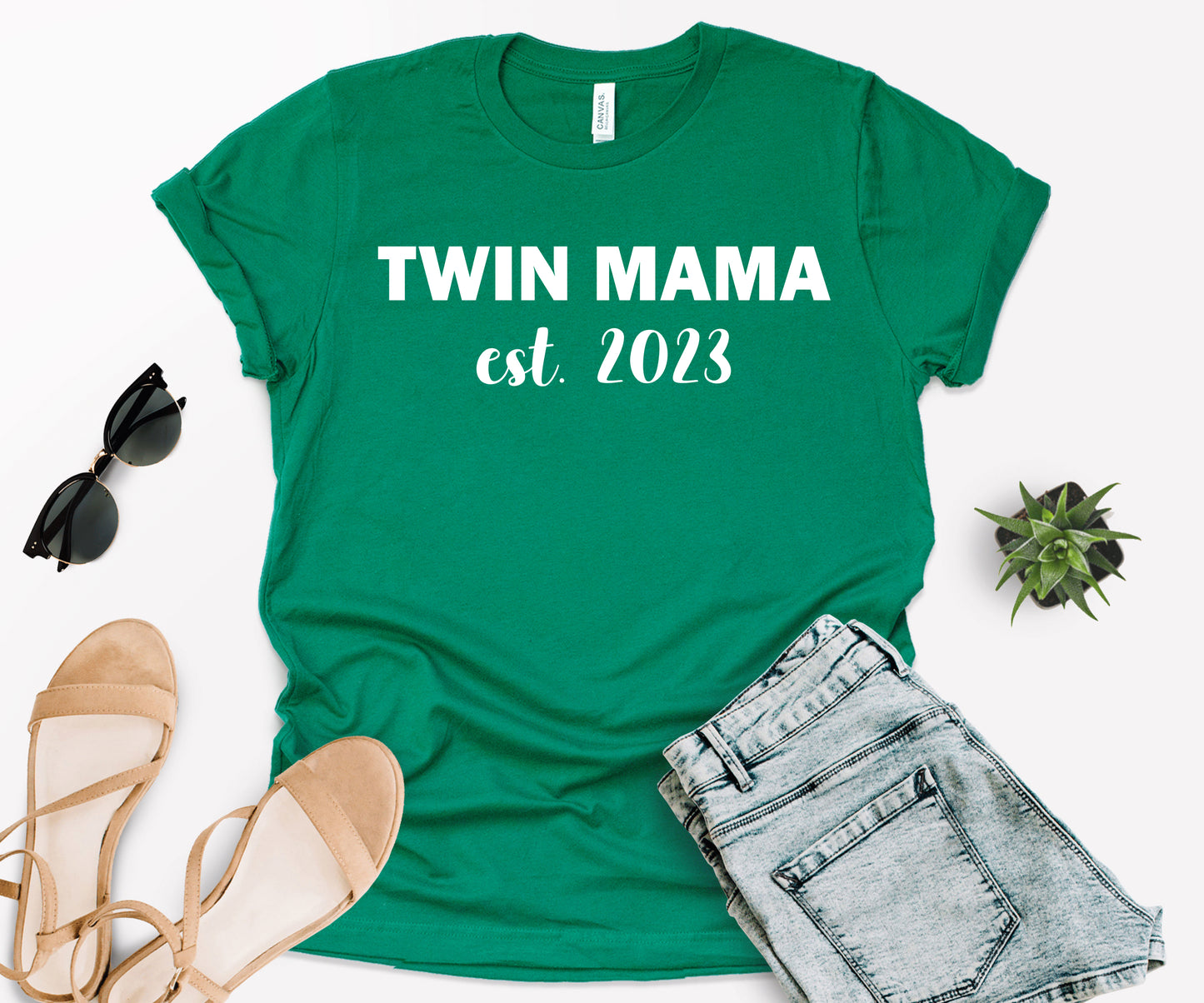 Twin Mama Est Shirt, Custom Mom Shirt, Mother's Day Shirt-newamarketing