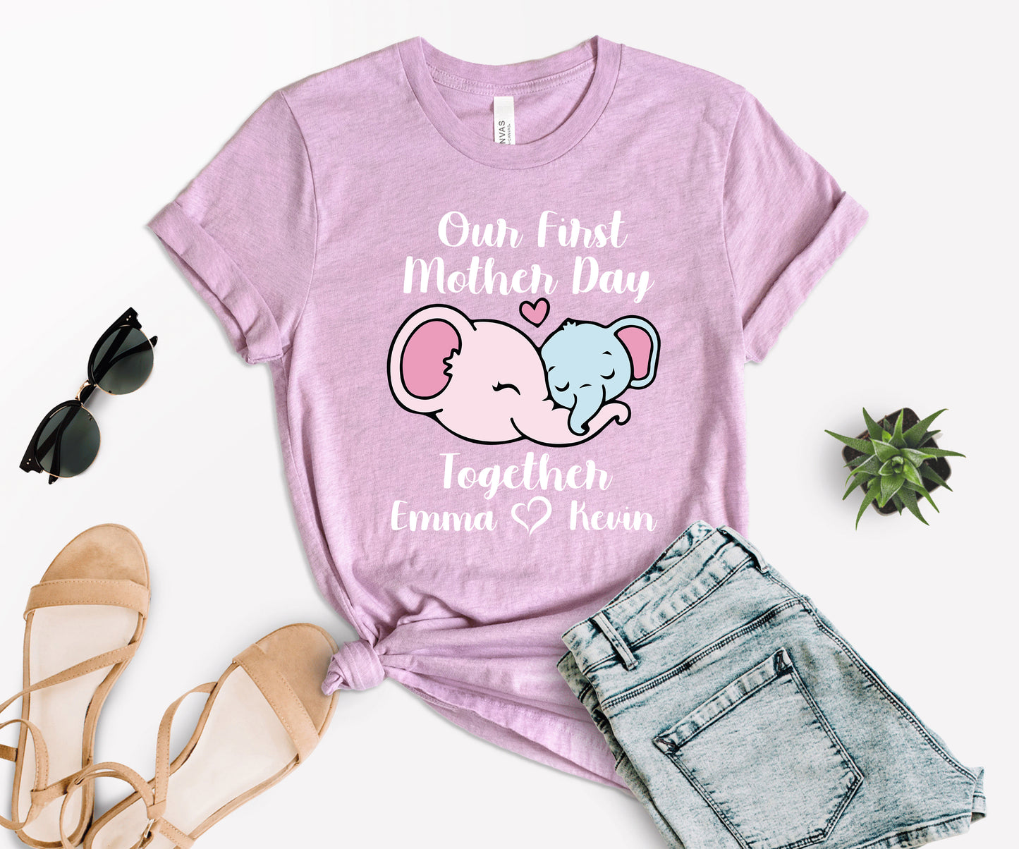 Our First Mother's Day Shirts, Mothers Day Shirt, Elephant Mommy Shirt-newamarketing