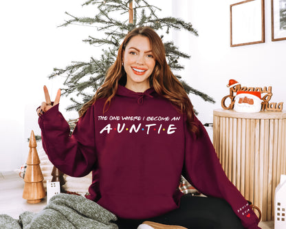 The One Where I Become An Aunt Sweatshirt, Aunt Sweatshirt, Custom Aunt Hoodie-newamarketing