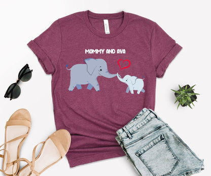 Mother's Day Matching Shirt, Elephant Matching Mommy Shirt, Mother's Day Shirt-newamarketing