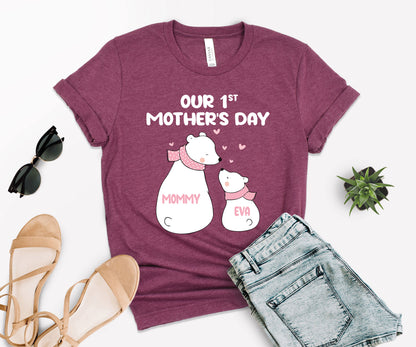 Our 1st Mother's Day Shirt, Custom Mom Matching Shirts, First Mothers Day Shirt-newamarketing