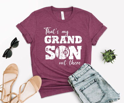 That's My Grandson Shirt, Custom Grandma Baseball Shirt, Grandma Shirt-newamarketing