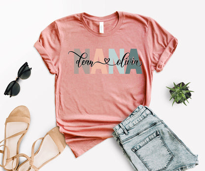 Custom Nana Shirt, Nana Shirt, Nana with Children Names Shirt-newamarketing