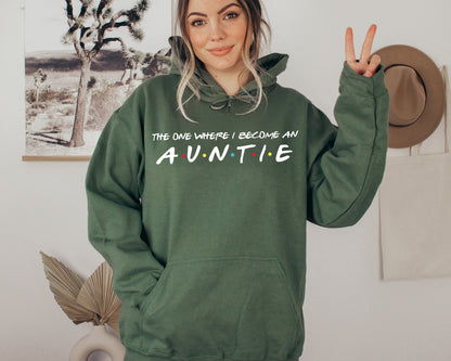 The One Where I Become An Aunt Sweatshirt, Aunt Sweatshirt, Custom Aunt Hoodie-newamarketing