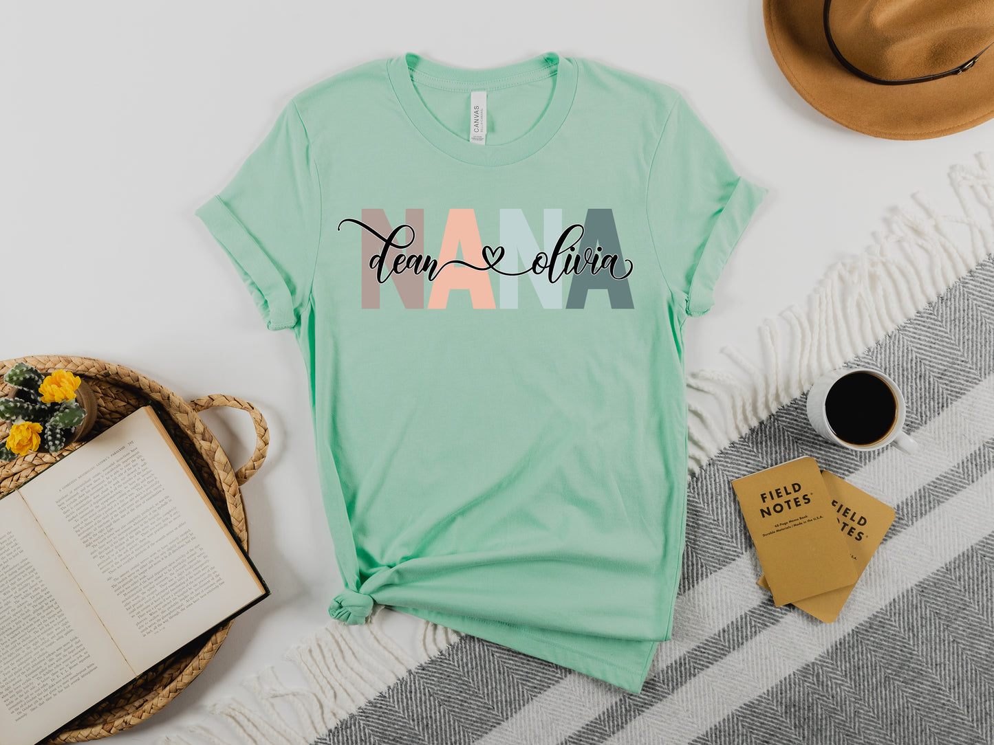 Custom Nana Shirt, Nana Shirt, Nana with Children Names Shirt-newamarketing