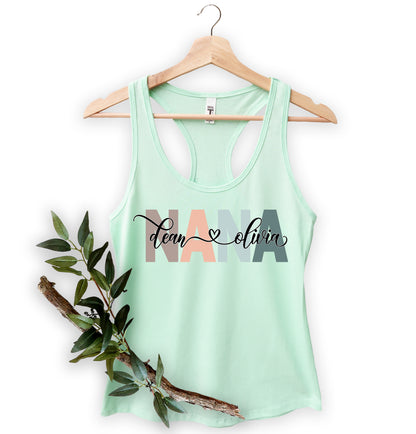 Custom Nana Shirt, Nana Shirt, Nana with Children Names Shirt-newamarketing