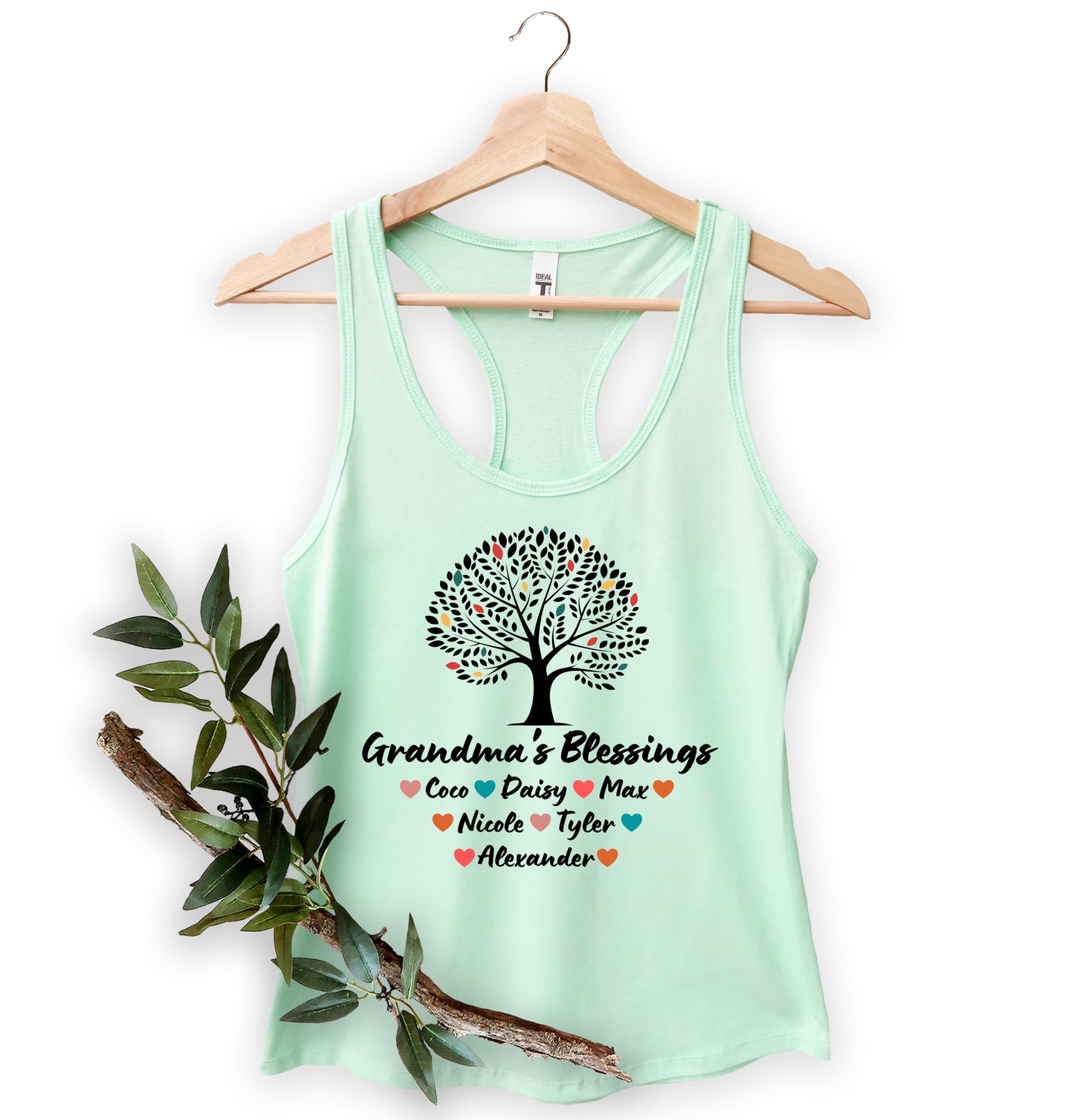 Custom Grandma Shirt with Grandkids Names, Grandma Tree Shirt, Grandma Shirt-newamarketing