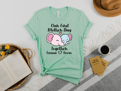 Our First Mother's Day Shirts, Mothers Day Shirt, Elephant Mommy Shirt-newamarketing
