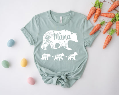 Mama Bear Shirt with Kids Names, Mama Bear Shirt, Custom Mama Bear Shirt-newamarketing