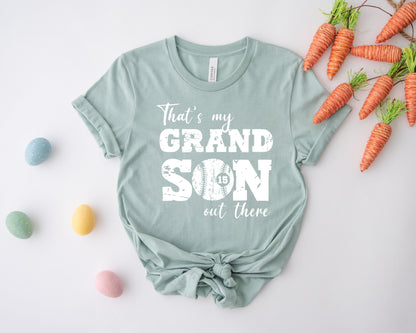 That's My Grandson Shirt, Custom Grandma Baseball Shirt, Grandma Shirt-newamarketing