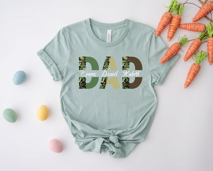 Custom Dad Shirt, Custom Kid's Names Papa Shirt, Father's Day Shirt-newamarketing
