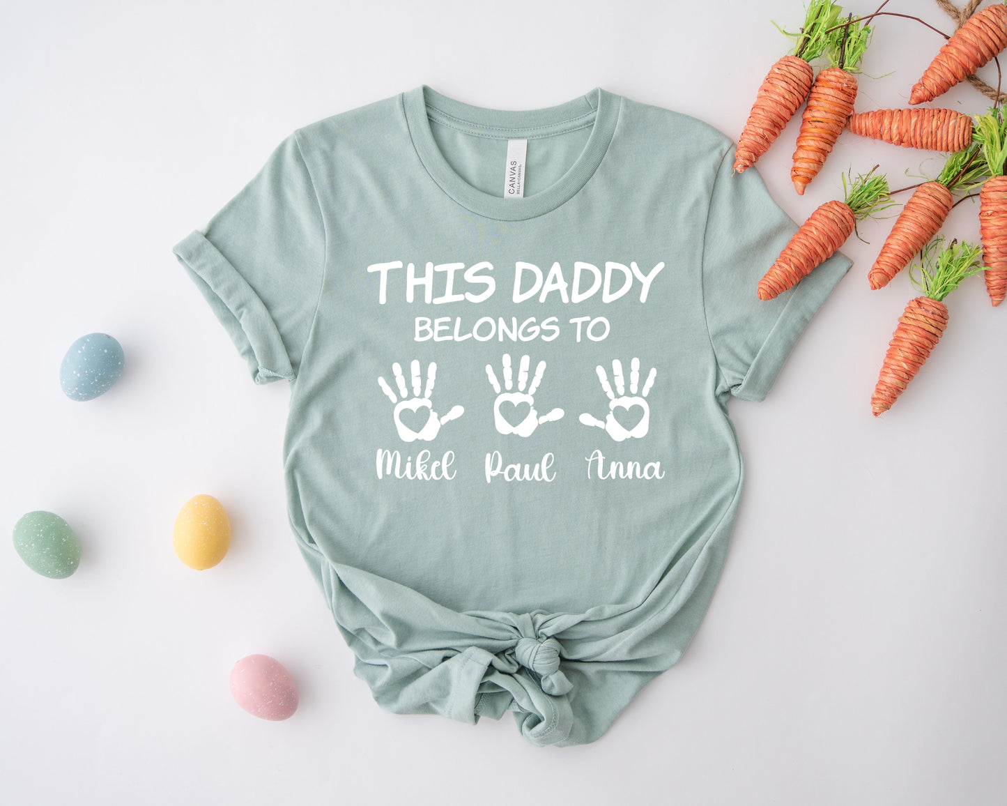 This Daddy Belongs to Shirt, Custom Kids Name Shirt, Custom Dad Shirt-newamarketing