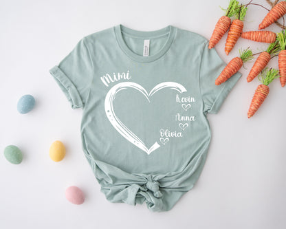 Custom Mimi Shirt, Mimi Heart Shirt, Custom Mother's Day Shirt-newamarketing
