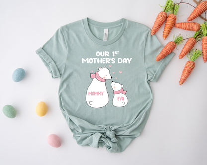 Our 1st Mother's Day Shirt, Custom Mom Matching Shirts, First Mothers Day Shirt-newamarketing