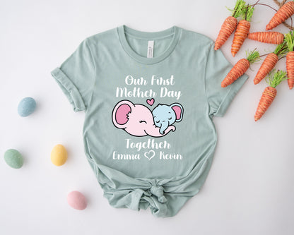 Our First Mother's Day Shirts, Mothers Day Shirt, Elephant Mommy Shirt-newamarketing