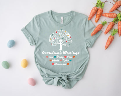 Custom Grandma Shirt with Grandkids Names, Grandma Tree Shirt, Grandma Shirt-newamarketing