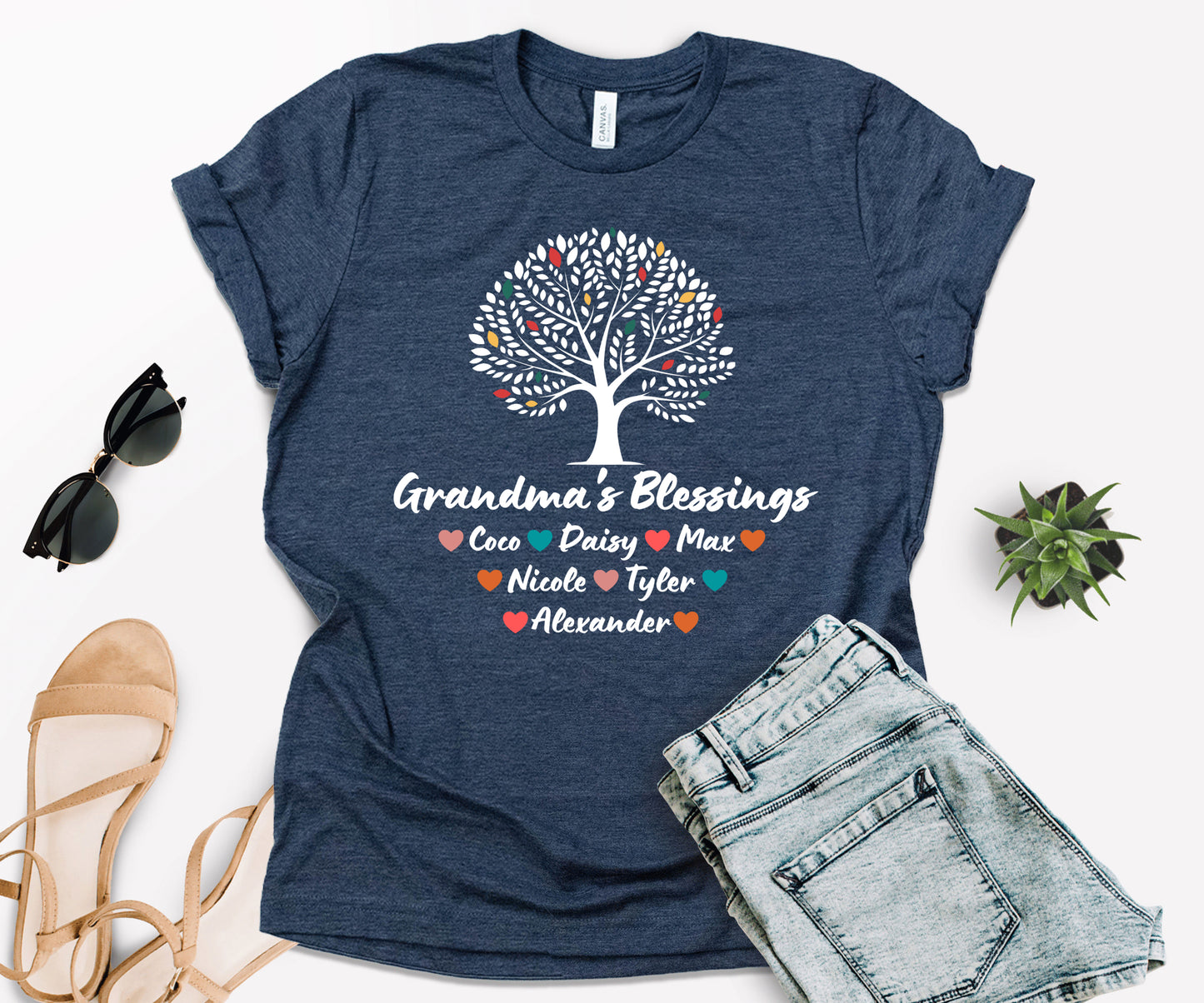 Custom Grandma Shirt with Grandkids Names, Grandma Tree Shirt, Grandma Shirt-newamarketing
