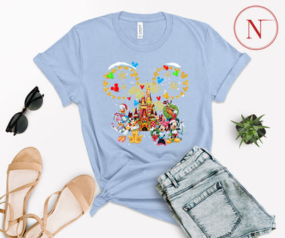 Custom Disney-Inspired Family Christmas Shirts – Matching Holiday Tees for Men, Women, Kids, Toddlers & Babies