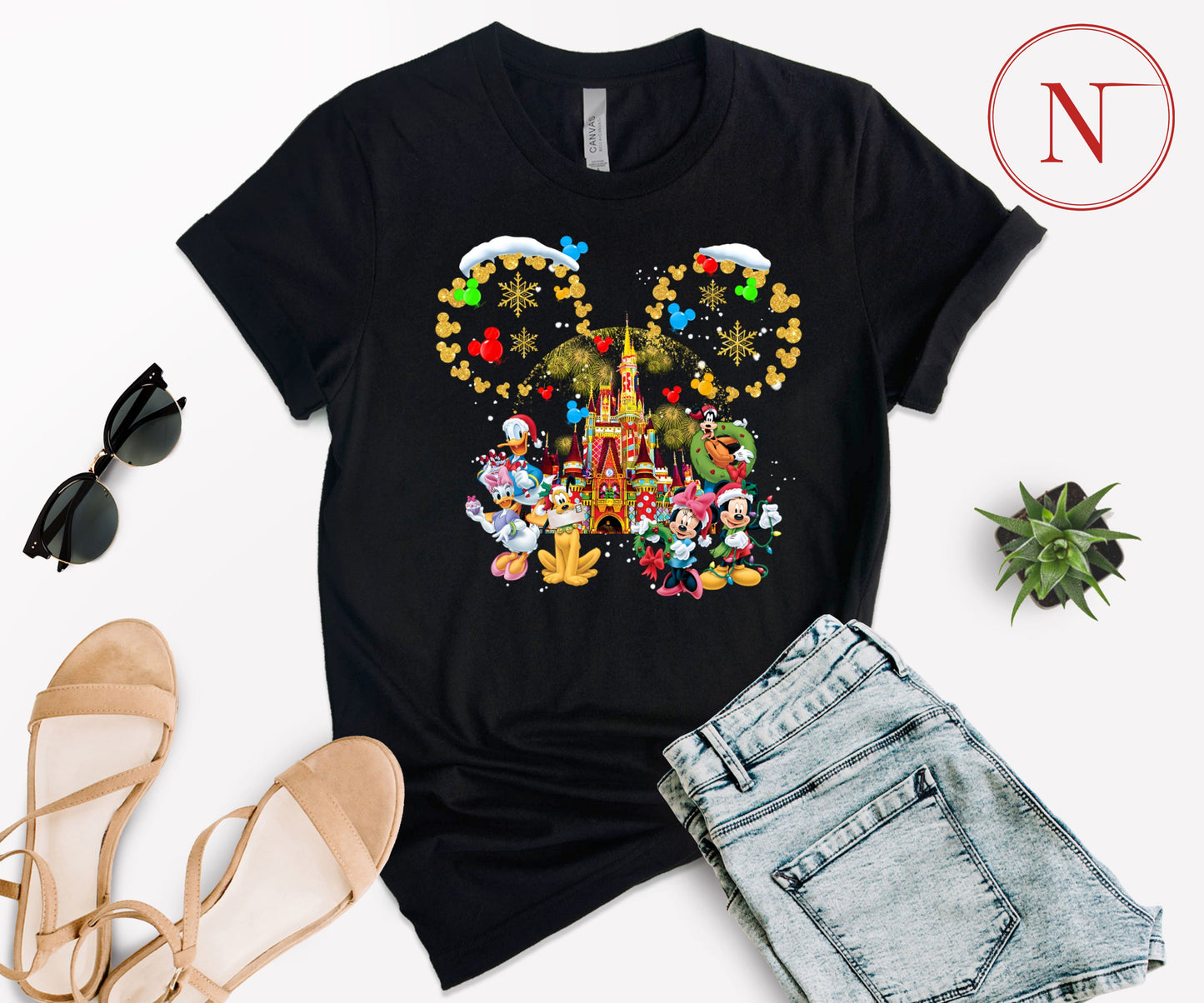 Custom Disney-Inspired Family Christmas Shirts – Matching Holiday Tees for Men, Women, Kids, Toddlers & Babies