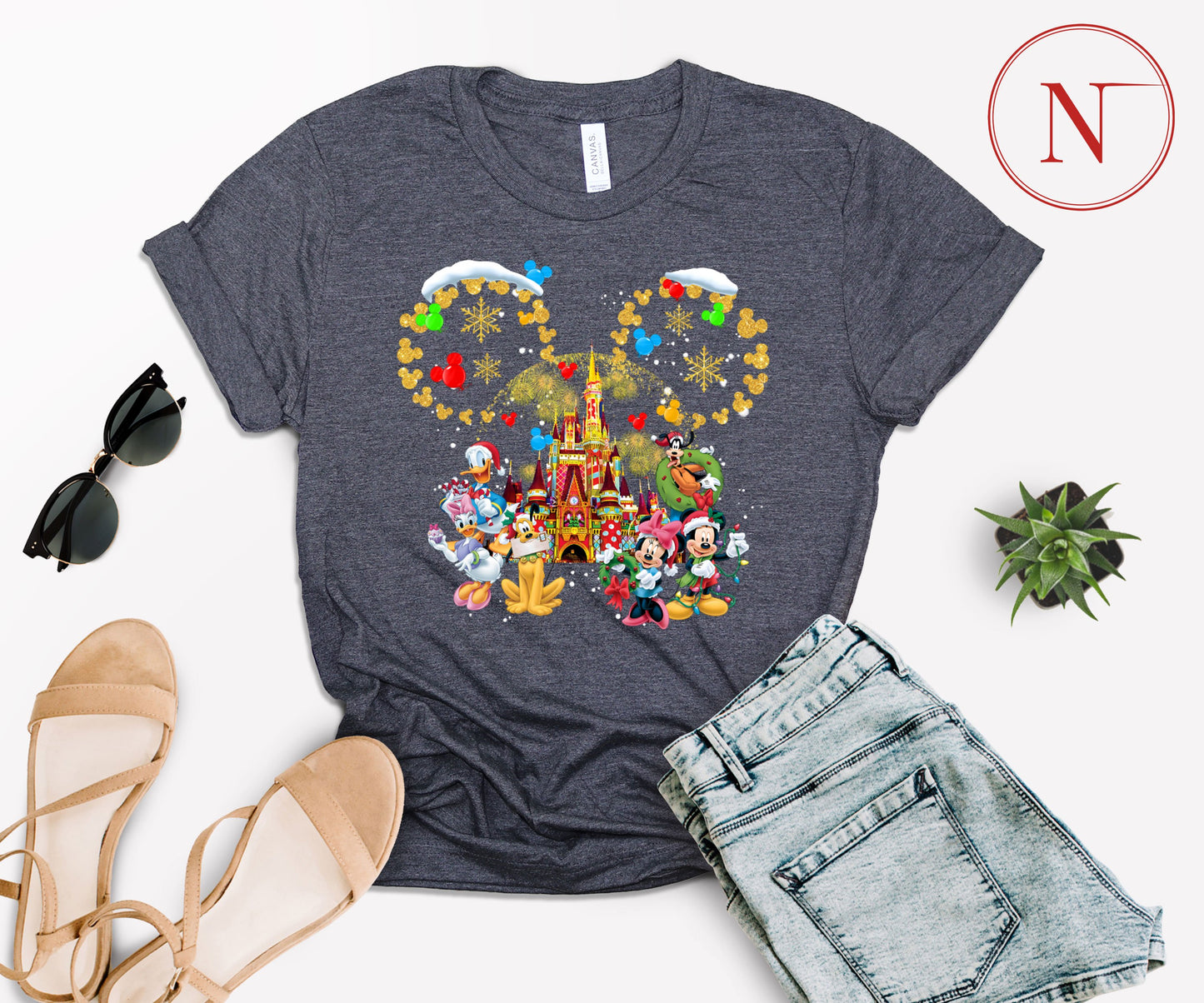 Custom Disney-Inspired Family Christmas Shirts – Matching Holiday Tees for Men, Women, Kids, Toddlers & Babies