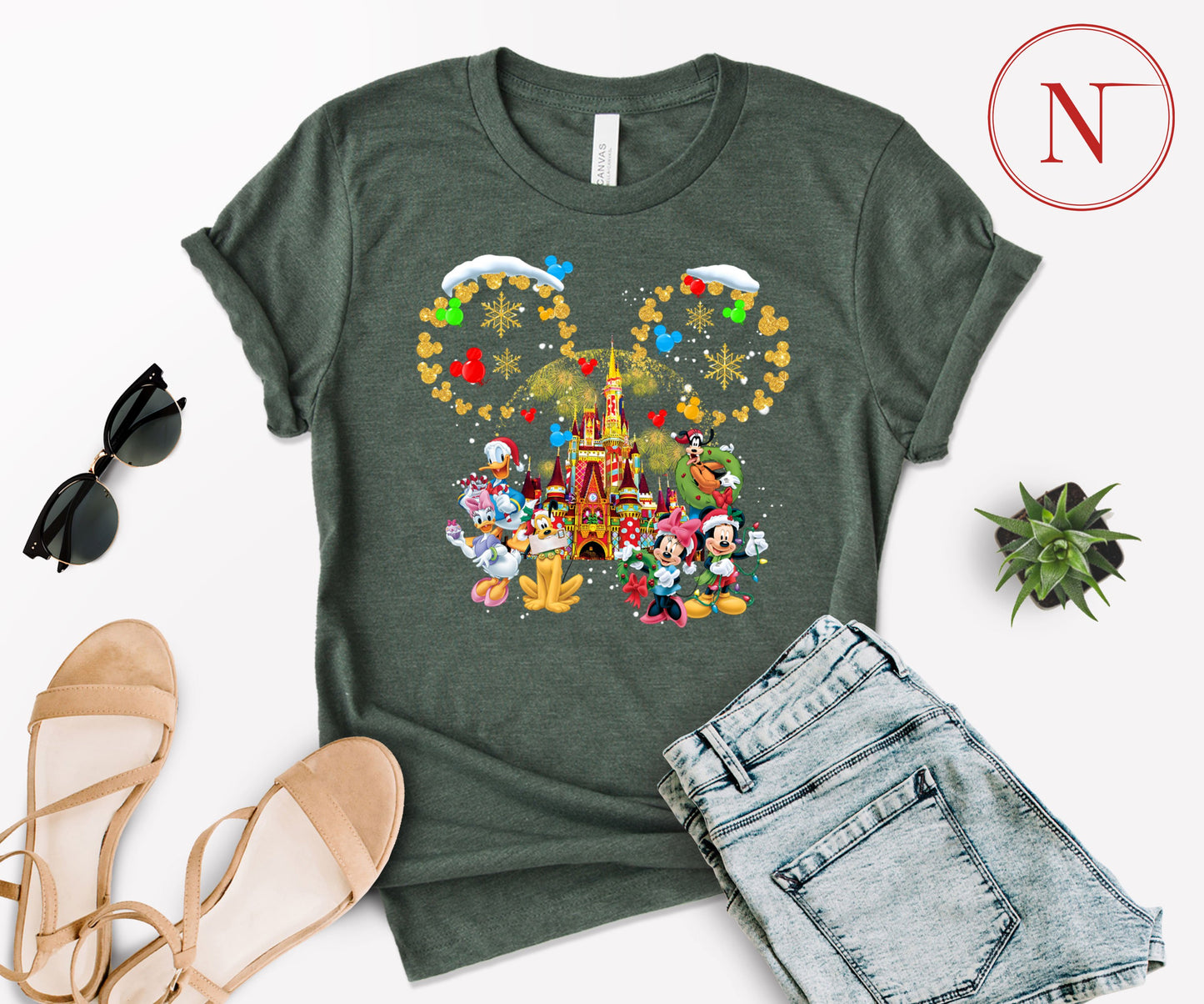 Custom Disney-Inspired Family Christmas Shirts – Matching Holiday Tees for Men, Women, Kids, Toddlers & Babies