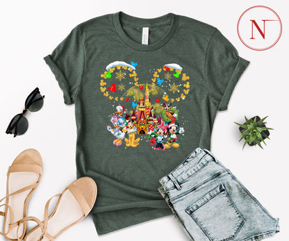 Custom Disney-Inspired Family Christmas Shirts – Matching Holiday Tees for Men, Women, Kids, Toddlers & Babies