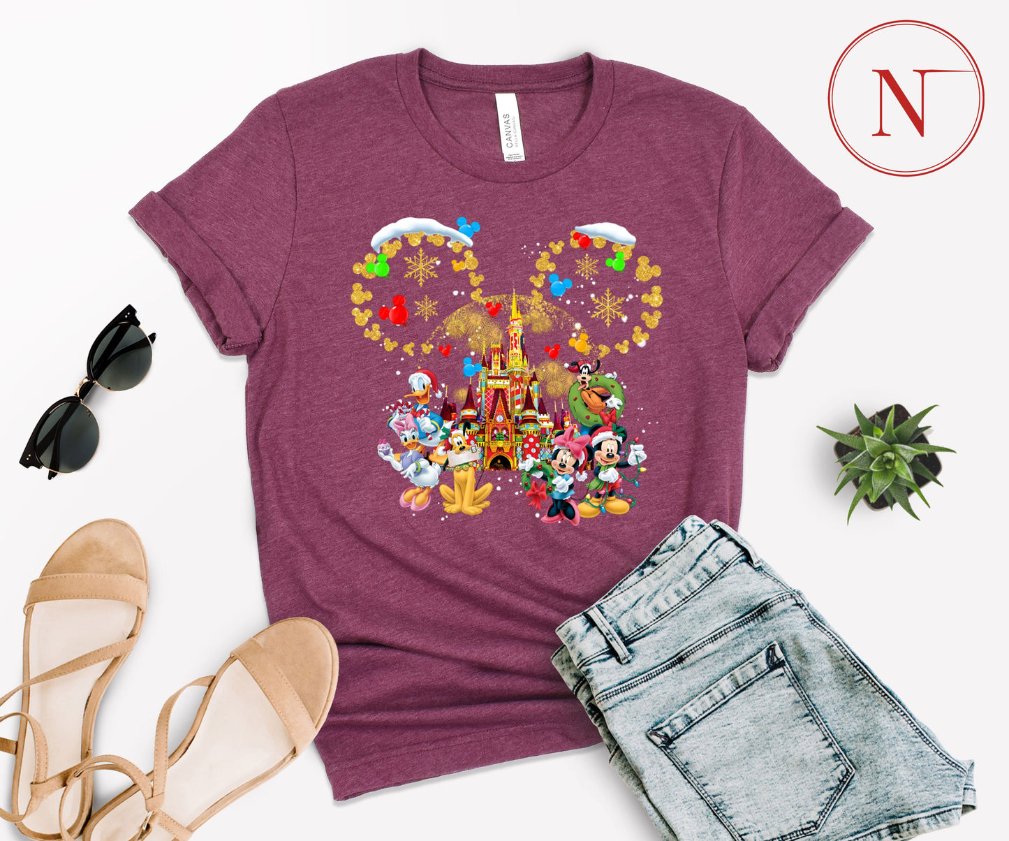 Custom Disney-Inspired Family Christmas Shirts – Matching Holiday Tees for Men, Women, Kids, Toddlers & Babies