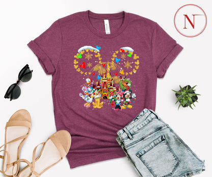 Custom Disney-Inspired Family Christmas Shirts – Matching Holiday Tees for Men, Women, Kids, Toddlers & Babies