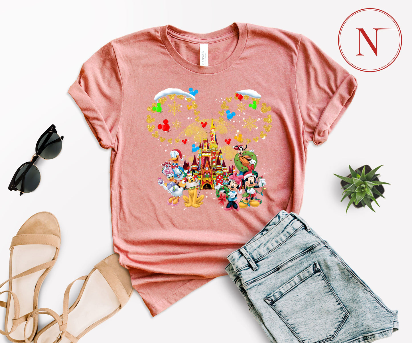 Custom Disney-Inspired Family Christmas Shirts – Matching Holiday Tees for Men, Women, Kids, Toddlers & Babies
