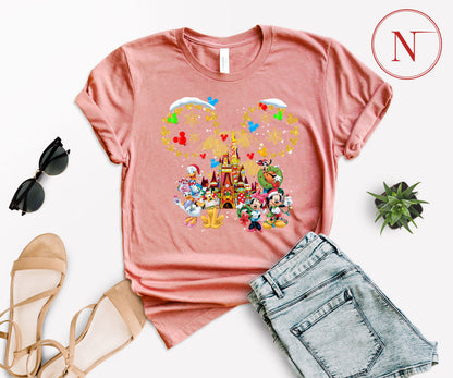 Custom Disney-Inspired Family Christmas Shirts – Matching Holiday Tees for Men, Women, Kids, Toddlers & Babies