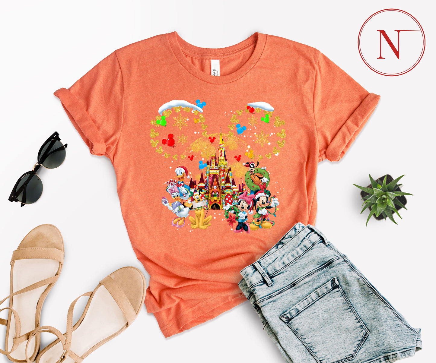 Custom Disney-Inspired Family Christmas Shirts – Matching Holiday Tees for Men, Women, Kids, Toddlers & Babies