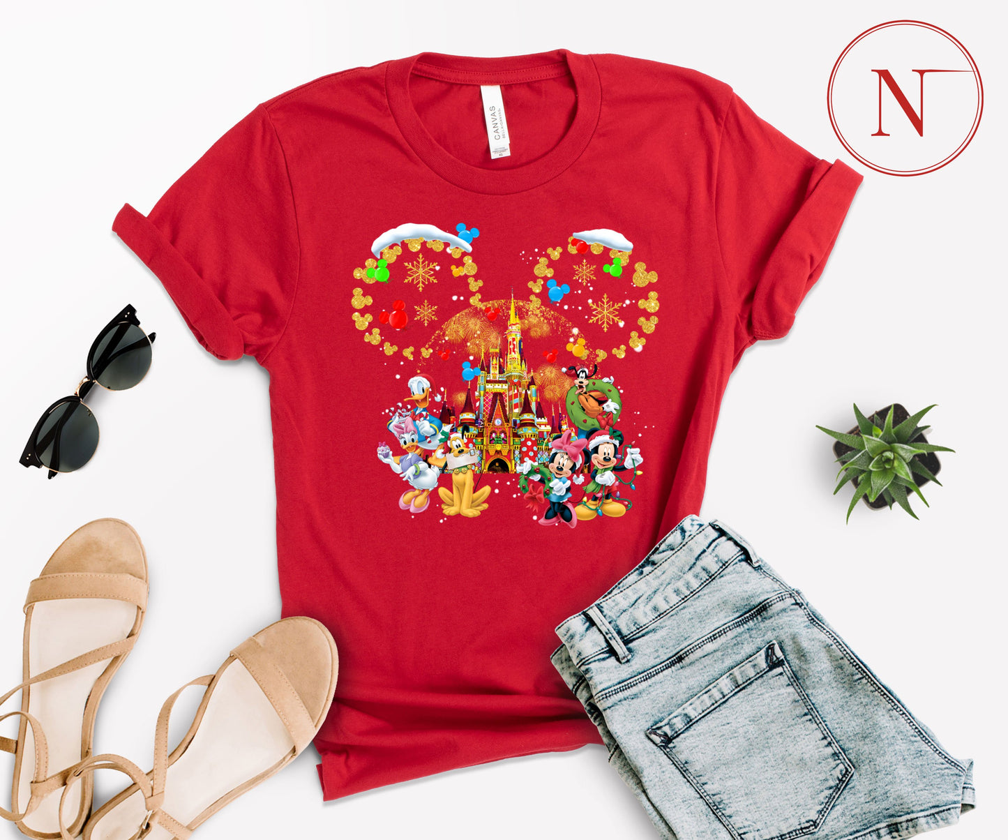 Custom Disney-Inspired Family Christmas Shirts – Matching Holiday Tees for Men, Women, Kids, Toddlers & Babies