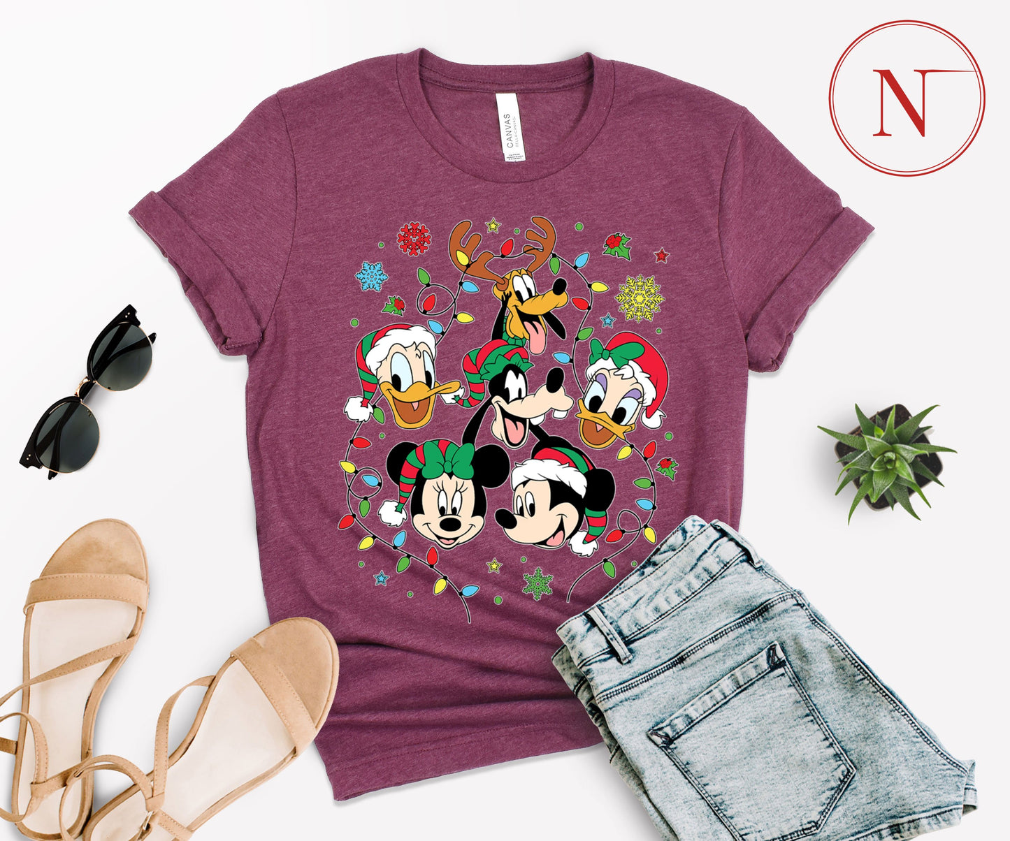 Disney-Inspired Christmas T-Shirt for All Ages – Festive Holiday Tees for Men, Women, Kids & Babies